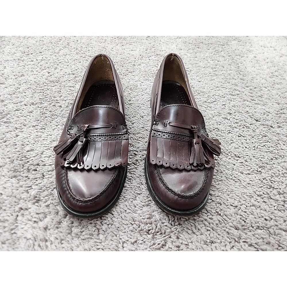 G.H. Bass & Co Leather Tassel Kiltie Loafers Shoes Mens 9.5 Magic Feather Soft